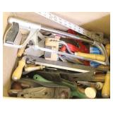 Box lot of assorted tools