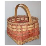 Hand woven multi-color large basket
