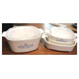 Lot of 4 Corningware dishes