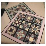 2 Handmade Quilted Wall Hangings