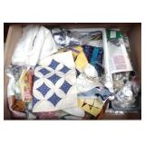 Drawer Lot of Quilted Pieces, Tools & More
