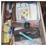 Drawer Lot of Assorted Quilting Tools & More