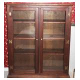 Hand Crafted Black Walnut 2-glass door cabinet