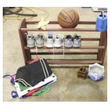 Shoe Rack w/ shoes & more