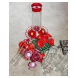 Lot of hummingbird feeders & more
