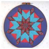 Handmade Wall Hanging Hoop Quilt