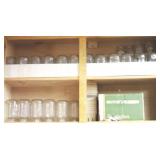 Mason Jars & Rims-complete top shelf and 2nd shelf