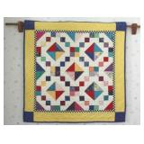 Handmade Quilted Wall Hanging w/ Frame