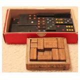 Antique Dominos & Handmade Wood Puzzle
