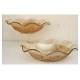 2pc Carnival Glass bowls