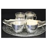 Group Lot of Items to include 2 pewter cups