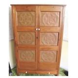 Hand Crafted Solid Pine Pie Safe w/ punched copper