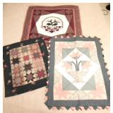 3 Handmade Quilted Items
