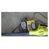 Ryobi Leaf Blower w/ 2 batteries & chargers