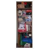 Wood Shelf w/ assorted contents