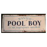 Pool Boy Metal Sign
