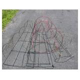 Lot of metal plant cages