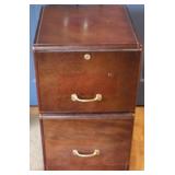 2 Drawer Wood File Cabinet