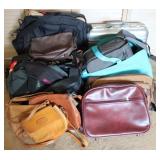 Lot of assorted handbags, purses, luggage