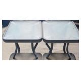 Pair of outdoor tables