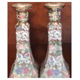 Pair of oriental candle holders