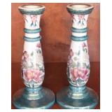Pair of Oriental Candle Holders