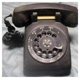 Black Rotary phone