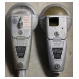Lot of 2 vintage Parking meter heads