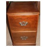 2 Drawer Wood File Cabinet