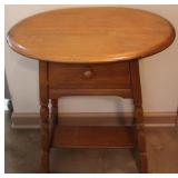 One Drawer Wood Table