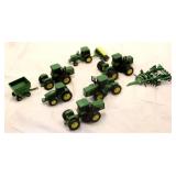 8 Toy John Deere tractors
