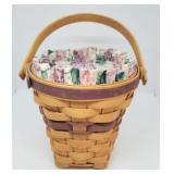1994 Longaberger Lilac Basket w/ swivel handle