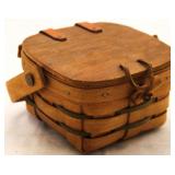 Longaberger Small Leather hinged top