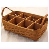1990 Longaberger Pantry Basket w/ wood dividers
