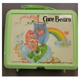 Plastic Care Bears lunchbox w/ thermos