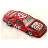 #66 NASCAR die cast metal car