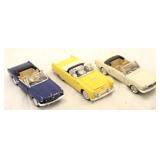 3 Metal Ford toy cars