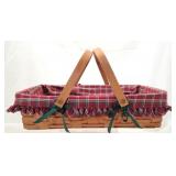 1989 Longaberger Medium Gathering Basket w/ liner