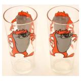 Pair of Tazmanian Devil Glasses 1973 by Pepsi