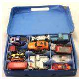 Matchbox case with 17 cars