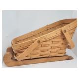 1990 Longagerber Vegetable Basket/Sleigh Decor