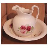 2 pc. Ceramic Bowl and Pitcher Set