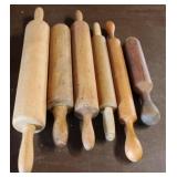 6 pc. lot Antique Wood Rolling Pins