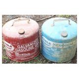 2 pc. Vintage Metal Gas/Kerosene Cans
