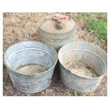 3 pc. Metal Bucket & ?? Lot