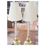 Pair of Brass Base Lamps