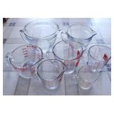 7 pc Pyrex Measuring Cups