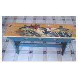 Painted Wood Bench