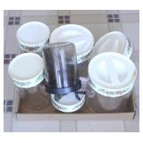 Tray Lot Assorted Canisters