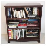 Wood Bookshelf with Assorted Books